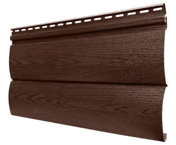 Виниловый сайдинг tecos, серия lux - оцилиндрованный брус двойной, - итальяский орех купить в Юрьев-Польском