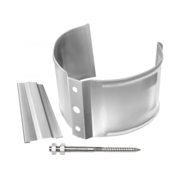 Водосток Grand Line 150x100 – Хомут трубы (на кирпич) RAL 9003 купить в Юрьев-Польском