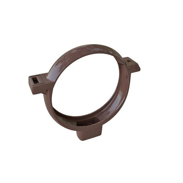 Водосток Альта-Профиль ПВХ – Хомут трубы (коричневый) купить в Юрьев-Польском