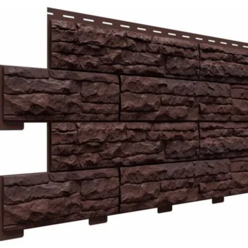 Фасадная панель Скалистый риф Премиум Каштан купить в Юрьев-Польском