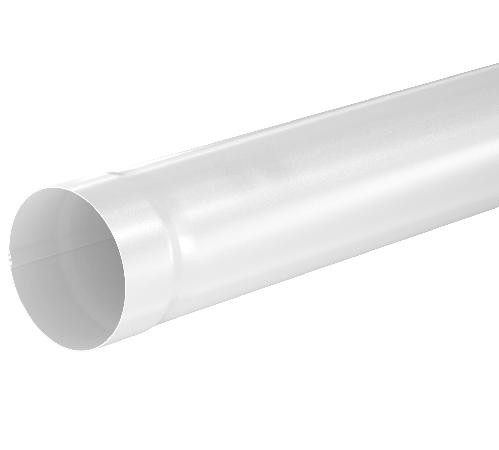 Водосток Aquasistem, система 125x90 - Труба водосточная 3.00м RR 20 Мраморно-белый купить в Юрьев-Польском