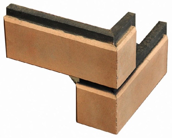 Угловой элемент Кирисс Фасад Гладкий кирпич с фаской купить в Юрьев-Польском