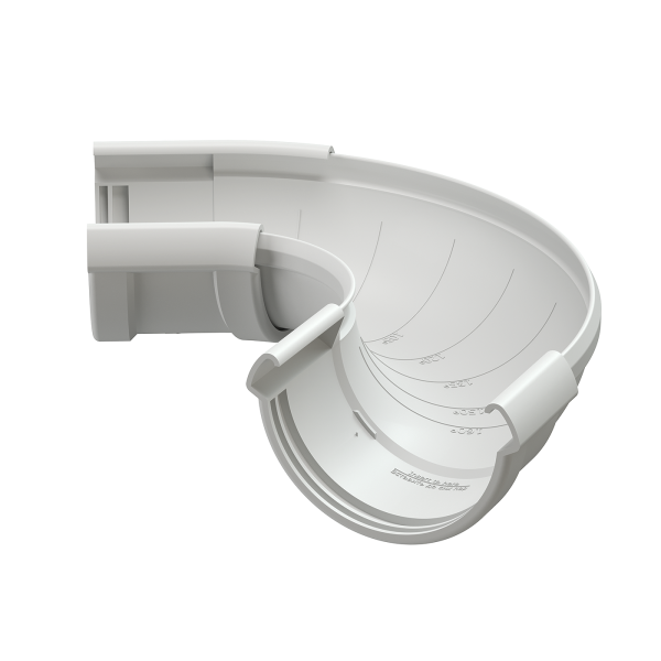 Угол желоба регулируемый Docke Lux ПВХ Пломбир купить в Юрьев-Польском