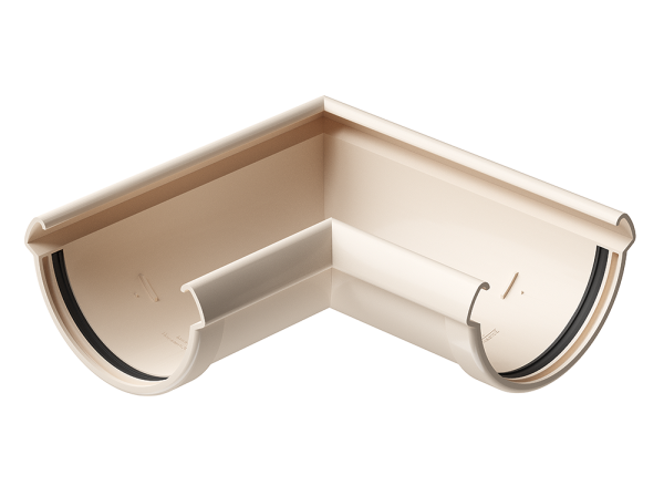 Угол желоба 90° Docke Lux ПВХ Латте купить в Юрьев-Польском