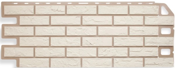 Фасадная панель Цокольный сайдинг Альта-профиль - коллекция "кирпич", кирпич белый купить в Юрьев-Польском