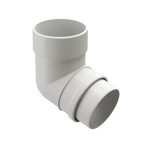 Колено 72˚ Docke Lux ПВХ Пломбир купить в Юрьев-Польском
