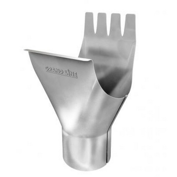 Водосток Grand Line 125x90 – Воронка желоба RAL 9003 купить в Юрьев-Польском