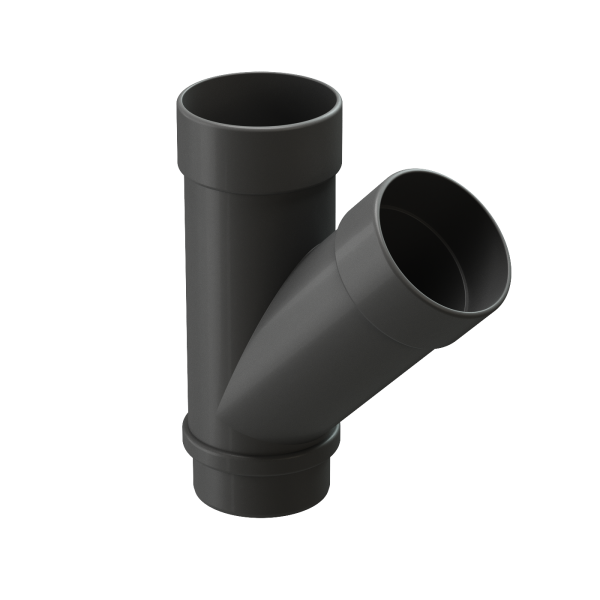 Тройник 45˚ для водосточной трубы Docke Lux ПВХ - Графит купить в Юрьев-Польском