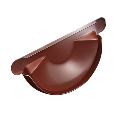 Водосток Grand Line 125x90 – Заглушка желоба RAL 8004