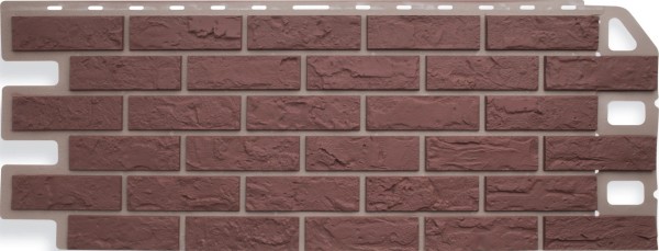 Фасадная панель Цокольный сайдинг Альта-профиль - коллекция "кирпич", кирпич красный купить в Юрьев-Польском