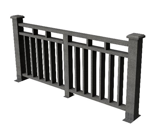 Ограждения декоративное ДПК GRINDERDECO Европа серый базальт купить в Юрьев-Польском