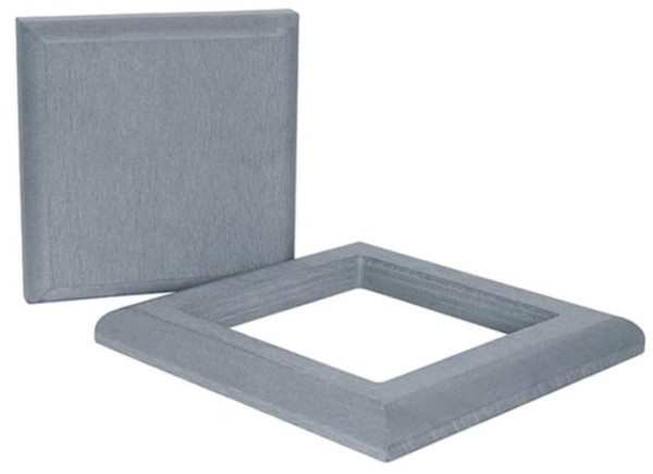 Комплект крышка и юбка ДПК для столба Polivan DENPASAR серый купить в Юрьев-Польском