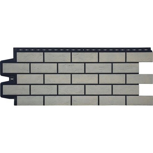 Фасадная панель Grand Line Состаренный кирпич Элит ваниль, ШОВ чёрный купить в Юрьев-Польском