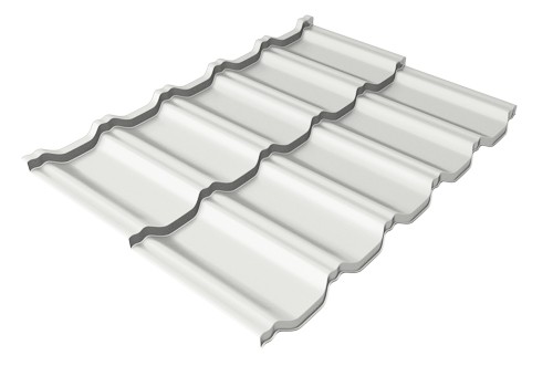 Металлочерепица модульная Квинта Uno Grand Line c 3D резом 0,5 Satin RAL 9003 сигнальный белый купить в Юрьев-Польском