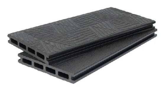 Террасная доска ДПК POLIVAN GROUP 3D+3D NEW пустотелая двухсторонняя DENPASAR Чёрный купить в Юрьев-Польском