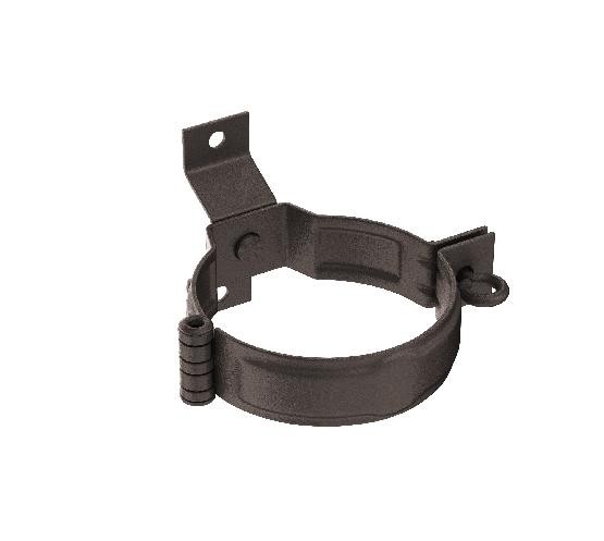 Водосток Aquasistem, Система 125x90 - Декоративный хомут трубы под дерево с комплектом крепления RR 32 Тёмно-коричневый matt купить в Юрьев-Польском