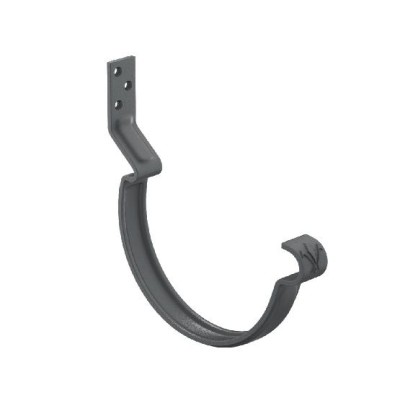 Водосток Aquasistem, система 150/100 - Крюк крепления желоба короткий RAL 7024 Тёмно-серый