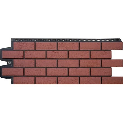 Фасадная панель Grand Line Состаренный кирпич Элит корица (махагон), ШОВ черный купить в Юрьев-Польском