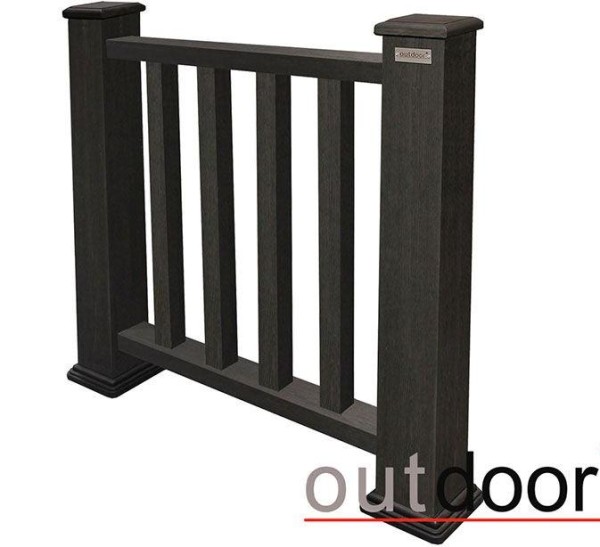 Ограждение из ДПК Outdoor Классик 3D STORM чёрный купить в Юрьев-Польском