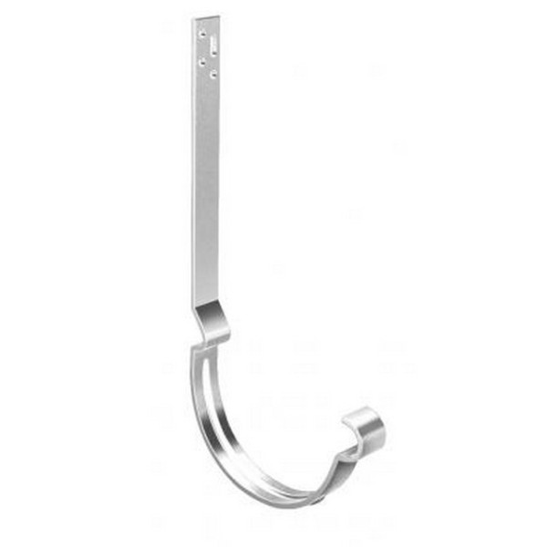 Водосток Grand Line 125x90 – Кронштейн длинный полоса RAL 9003 купить в Юрьев-Польском