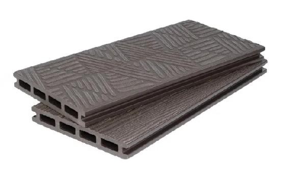 Террасная доска ДПК POLIVAN GROUP 3D+3D NEW пустотелая двухсторонняя DENPASAR Тёмно-коричневый купить в Юрьев-Польском
