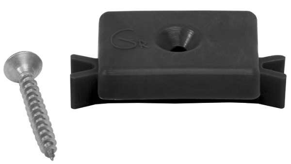 Пластиковая клипса с саморезом, Grinder шовный монтаж 5 mm чёрный купить в Юрьев-Польском