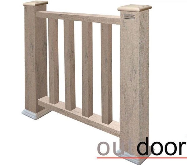 Ограждение из ДПК Outdoor Классик 3D STORM серый микс купить в Юрьев-Польском