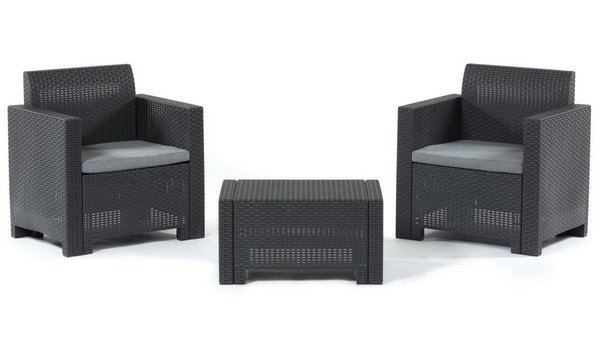 Комплект мебели Set Nebraska Terrace (2 кресла и кофейный столик) Венге купить в Юрьев-Польском