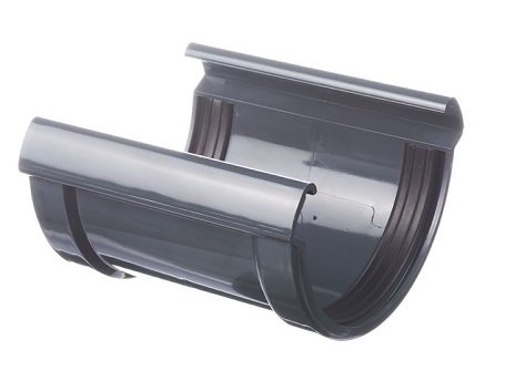 Соединитель желоба Docke Lux ПВХ - Графит купить в Юрьев-Польском