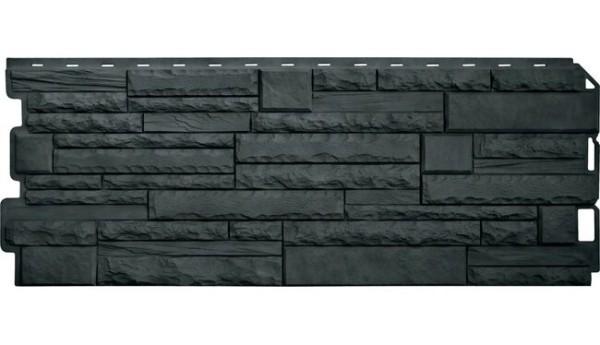 Фасадная панель Альта-Профиль Скалистый камень ЭКО Графит купить в Юрьев-Польском