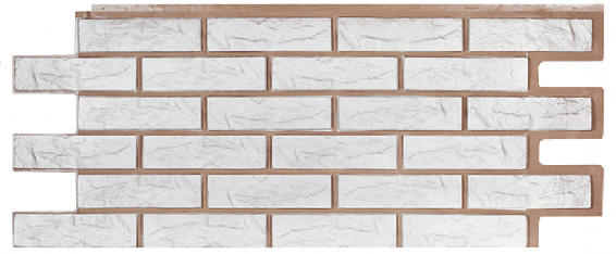 Фасадная панель Техоснастка, Лондон Брик, Белый купить в Юрьев-Польском