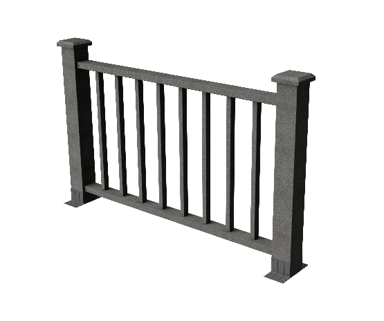 Ограждения декоративное ДПК GRINDERDECO Альма 1500 со скрытым крепежом серый базальт купить в Юрьев-Польском