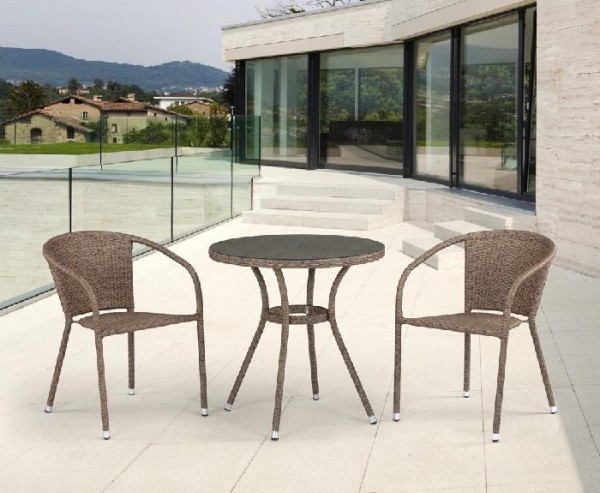 Комплект плетеной мебели AFINA из иск. ротанга T282ANT/Y137C-W56 Light Brown 2Pcs купить в Юрьев-Польском