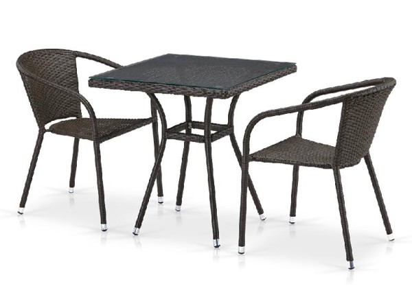 Комплект плетеной мебели AFINA из иск. ротанга T282BNT/Y137C-W53 Brown 2Pcs купить в Юрьев-Польском