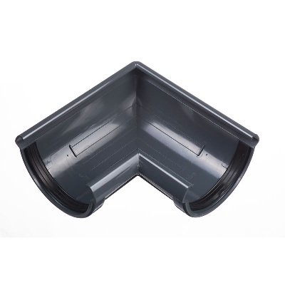 Угол желоба универсальный 90° Docke Lux ПВХ - Графит купить в Юрьев-Польском