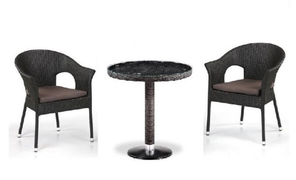 Комплект плетеной мебели AFINA из иск. ротанга T601/Y79A-W53 Brown 2Pcs купить в Юрьев-Польском