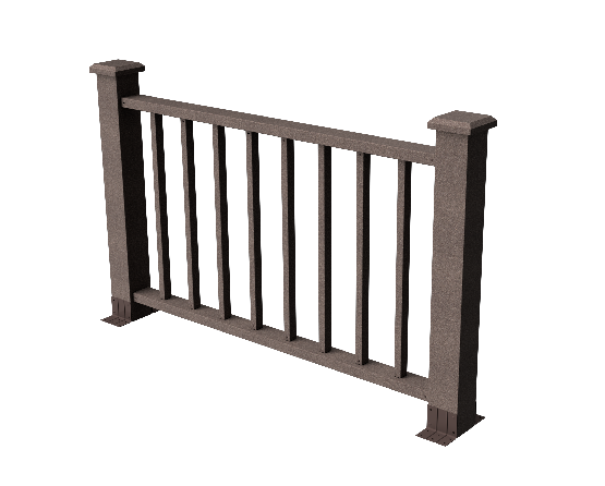 Ограждения декоративное ДПК GRINDERDECO Альма 1500 со скрытым крепежом венге купить в Юрьев-Польском