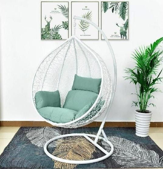 Кресло Подвесное из искусственного ротанга AFM-168A-XL White/Green купить в Юрьев-Польском