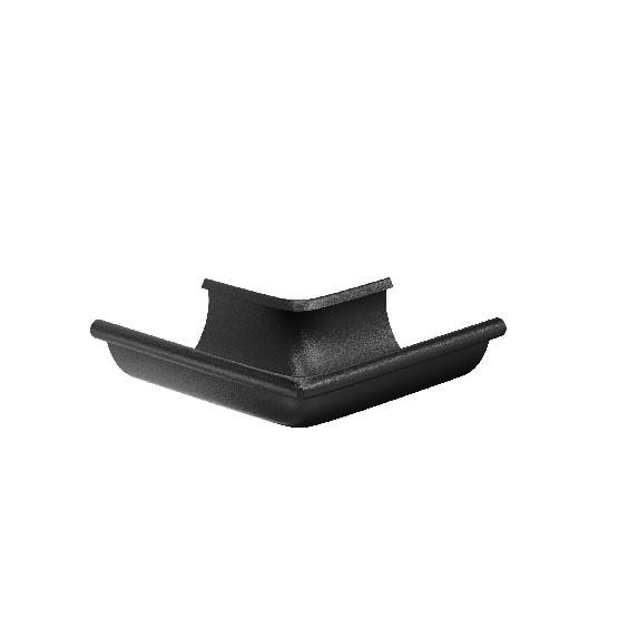 Водосток Aquasistem, система 125x90 - Угол желоба, наружный 90° RAL 9005 Чёрный купить в Юрьев-Польском