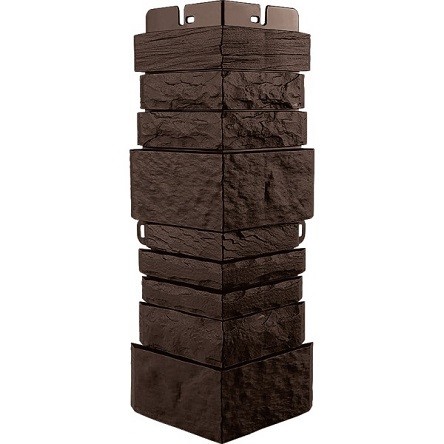 Угол наружный Альта-Профиль Скалистый камень ЭКО Коричневый купить в Юрьев-Польском