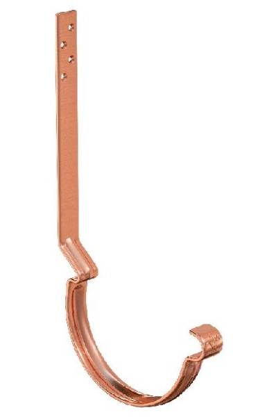 Водосток Aquasistem, система 125x90 - Крюк крепления желоба удлиненный (усиленный) Медь купить в Юрьев-Польском