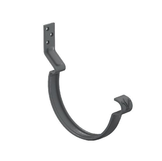 Водосток Aquasistem, система 125x90 - Крюк крепления желоба короткий RAL 7024 Тёмно-серый купить в Юрьев-Польском