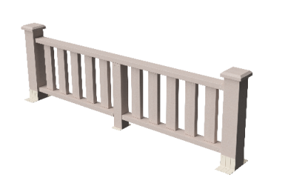 Ограждения декоративное ДПК GRINDERDECO Эрес выбеленый дуб