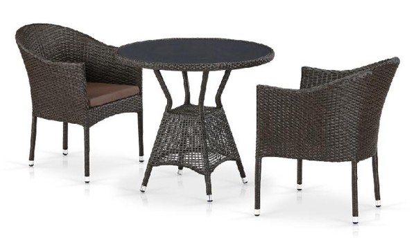 Комплект плетеной мебели AFINA из иск. ротанга T707ANS/Y350-W53 Brown 2Pcs купить в Юрьев-Польском