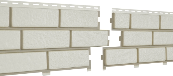 Фасадная панель Ю-Пласт Стоун Хаус Кирпич с декорированным швом Белый купить в Юрьев-Польском