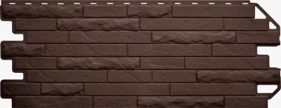 Фасадная панель Цокольный сайдинг Альта-профиль Кирпич-Антик ЭКО Коричневый