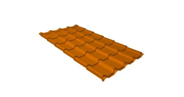 Металлочерепица камея 0,45 PE RAL 2004 оранжевый купить в Юрьев-Польском