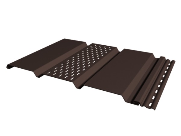 Софит к сайдингу ПЕРФОРАЦИЯ ПО ЦЕНТРУ TECOS ТЁМНЫЙ-КАШТАН купить в Юрьев-Польском