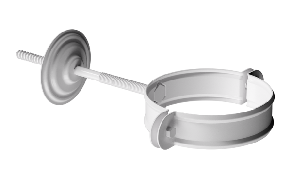 Хомут трубы D90 Döcke STAL PREMIUM Пломбир, (RAL 9010) купить в Юрьев-Польском