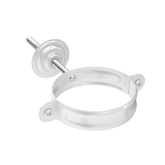 Водосток Aquasistem, система 150/100 - Комплект крепления трубы RAL 9003 Белый купить в Юрьев-Польском